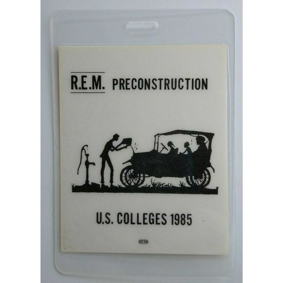 REM Backstage Pass Preconstruction US Colleges Laminated Alternative New Wave - Picture 1 of 4